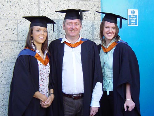 Jamie, Chelle and me in our gowns